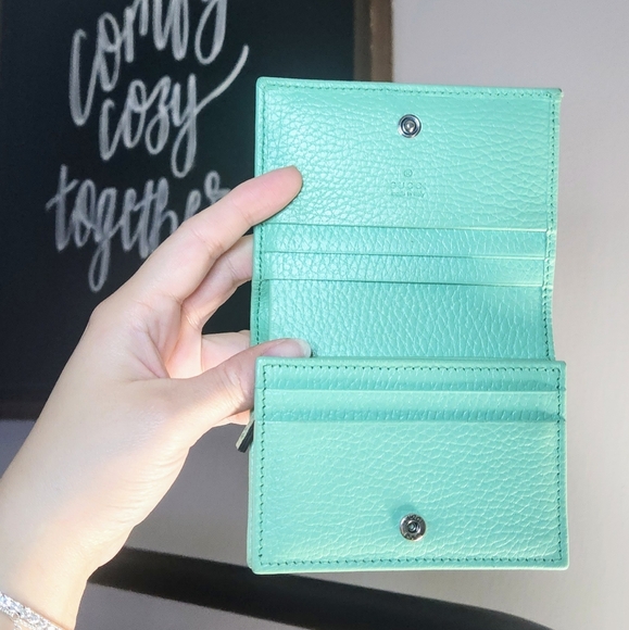 AUTHENTIC GUCCI CC TEAL SUMMER WALLET - Picture 9 of 10